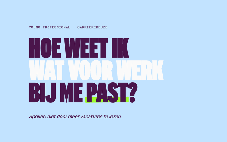 Young professional die nadenkt over welk werk bij haar past
